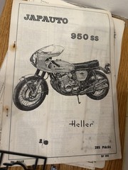 Heller 1:8 Honda 950 SS Japauto Motorcycle Plastic Model Kit Vintage Parts