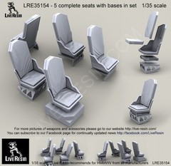 Live Resin 1/35 LRE-35154 Ballistic Supplies HMMWV Armored Seat