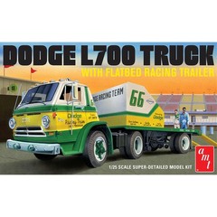 AMT 1966 Dodge L700 Truck Flatbed Racing Trailer 1/25 AMT1368 Plastics Car/Truck