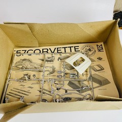 Vintage MPC 1956 1957 Chevrolet Corvette Model Kit Box Instructions Parts Pieces