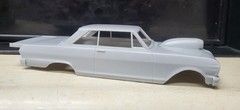 1/24 scale resin 3d printed Outlaw 1965 Chevy II Nova drag body model slot car