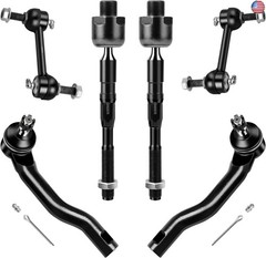LCWRGS Front Tie Rod Ends Sway Bars Kit for 2007-2014 Ford Edge, 2007-2015