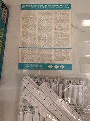 LINCOLN MEMORIAL plastic UNASSEMBLE model kits vintage-circa 1960’s Museum work
