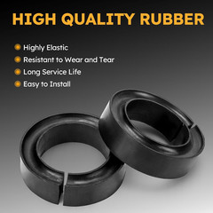 Heavy-Duty Round Rubber Coil Spring Spacer for Car, Enhance Spring Rate for 5″ &