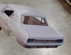 3D Printed 1/25 1968 Ford Mustang Coupe Hardtop Notchback Body Only