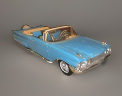 AMT 1960 Mercury Park Lane Custom Convertible Screw Bottom Built Model Car Kit