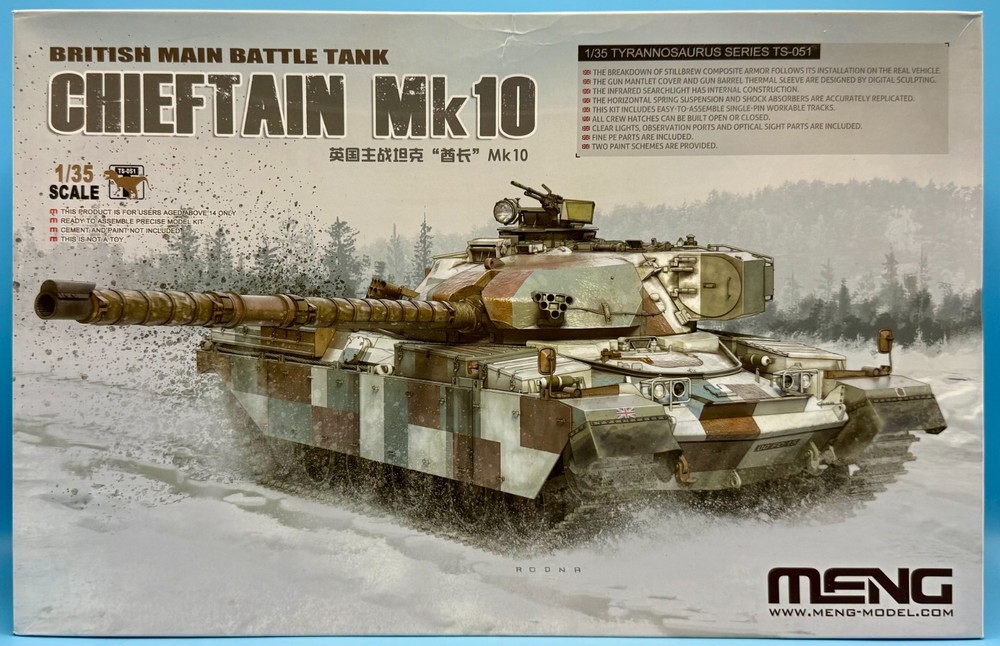 *US/CA Stock* MENG 1/35 TS-051 Chieftain Mk.10 British Main Battle Tank Complete