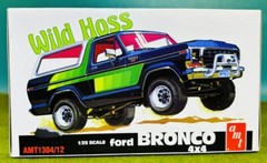 AMT 1978 Ford Bronco Wild Hoss 4×4 1:25 Scale Model Kit Open Complete