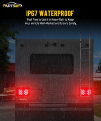 2X Double RV Trailer Camper Tail Lights 24-2835 LED Horizontal Vertical Surface