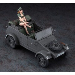 Hasegawa #52253 SP453 1/24 Pkw.K1 Kubelwagen Type 82 w/Blond Girls Figure