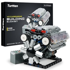 DIY Mini V8 Engine Model Kit – Functional STEM Building Set for Teens & Adults,