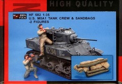 Hobby Fan 1/35 HF-582 WWII US M5A1 Tank Crew & Sandbags – 2 Figures