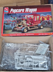 AMT/ERTL Popcorn Wagon 1/20 scale Kit open kit parts are in sealed bag