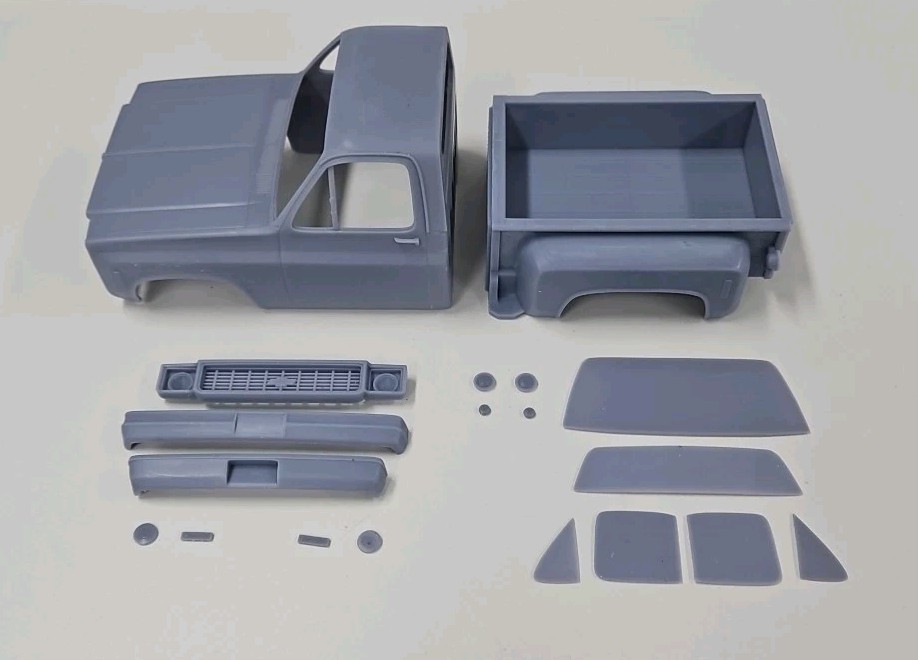ABS-LIKE RESIN 3D PRINTED 1/25 1974 CHEVROLET C10 STEPSIDE BODY
