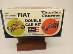 1963 Revell Fumin Fiat & Thunder Charger Double Car Kit Sealed Nos Rare