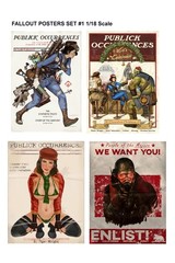 1:18 scale model Fallout morale recruiting pinup posters signs set #1