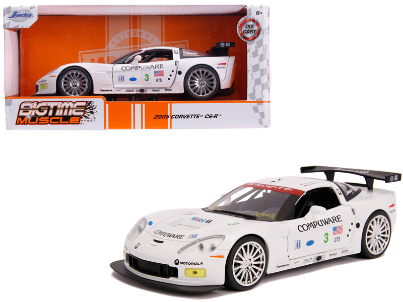 Jada 31651 2005 Chevrolet Corvette C6-R #3 Olivier Beretta – Oliver Gavin 1/24