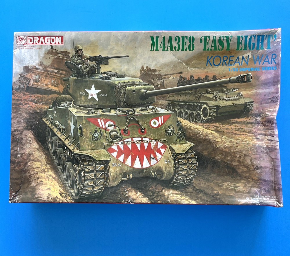 1/35 – Tank M4A3E8 Sherman “Easy Eight” Korean War – Dragon DML # 9009 COMPLETE