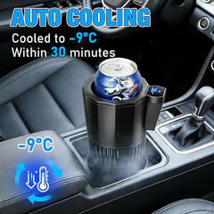 2 in 1 Auto Cooling and Heating Car Cup Holder with Insulation Lid for Car Coffe
