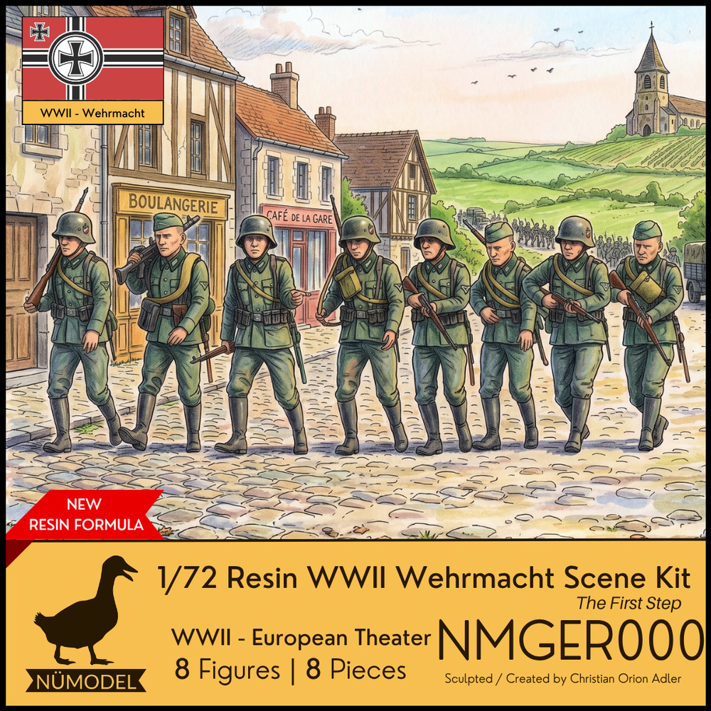 NUMODEL NMGER000 | 1/72 Resin WWII German Wehrmacht Soldier Scene Kit FirstStep
