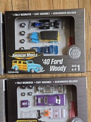 4 American Muscle Model Car Kit Die-Cast 69 Chevy, Chevelle, Dodge, Ford 1:64