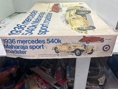 1/16 ENTEX #8501 1936 MERCEDES 540K MAHARAJA ROADSTER YELLOW UNBUILT MODEL KIT