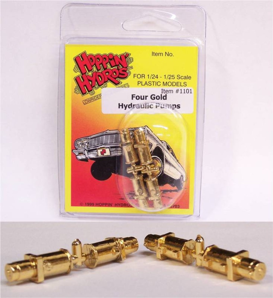 1 ea Hoppin Hydros 4 Gold Hydraulic Pumps 1/24 Model kit
