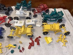 Lot of 9 Vintage 1950s Revell Highway Pioneers Action Miniatures-Parts Restore