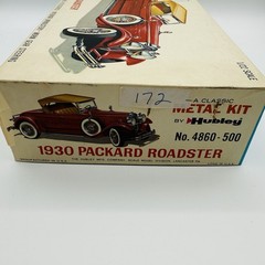 Vintage Hubley Classic Metal Kit 1930 Packard Roadster Unassembled & w/ Box