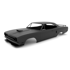 1/25 Scale Resin 1970 Custom Plymouth Road Runner Body 3D Printed