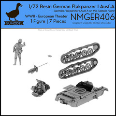 NUMODEL NMGER406 | 1/72 Resin WWII Flakpanzer I Ausf A Light Tank Model Kit |7pc
