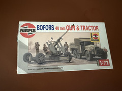 WWII BOFORS G & TRACTOR 1/76 Scale model KIT AIRFIX #A02314V. 7213