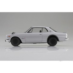 Aoshima 06589 1/24 KPGC10 Skyline HT 2000GT-R 1970 Silver Model Car