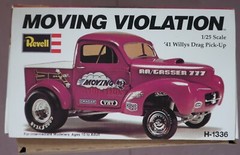 ‘41 Willys Gasser Pick-Up Vintage Drag car 1/25 Model Kit NOS 1997 open