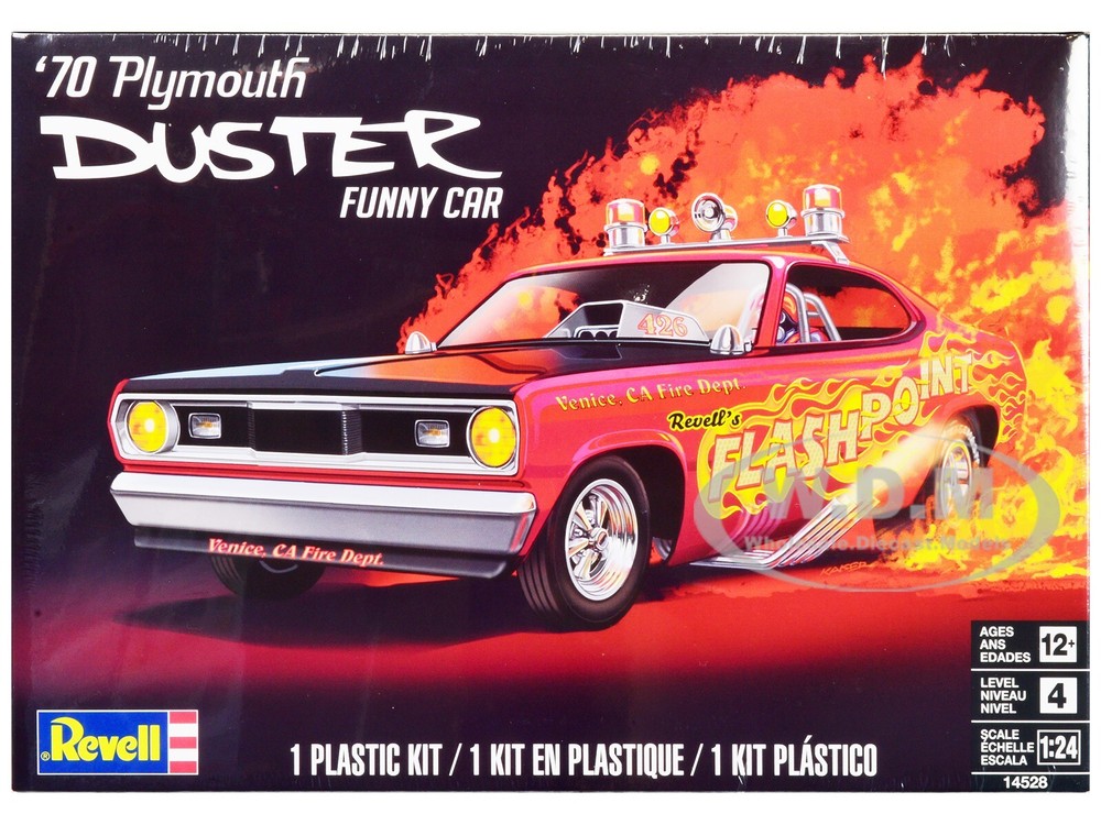 LEVEL 4 MODEL KIT 1970 PLYMOUTH DUSTER FUNNY CAR 1/24 SCALE BY REVELL 14528