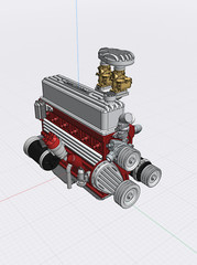 1:25-1:24 Scale Chev 235 I6 With Upgrades Engine Kit