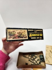 VINTAGE BOXED AIRFIX-72 BREN CARRIER & SIX POUNDER ANTI TANK WEAPON Started Kit