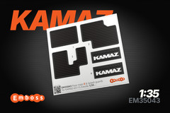 1:35 3D Floor Mats Splash Guards for KAMAZ 65115 Zvezda 3650