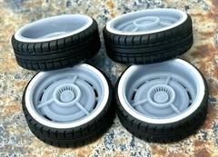 Resin 22 In. “Custom ‘63 Impala” Wheels, W/ One Inch Whitewalls,1/24 1/25 Scale