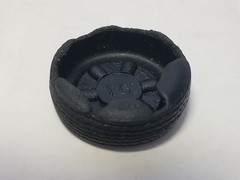 1940 Ford DETERIORATED TIRE from Diamond in the Rough AMT 1:25 Model Kit 1939