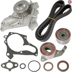 Engine Timing Belt Kit with Water Pump Compatible with 1987-2001 Toyota Camry,