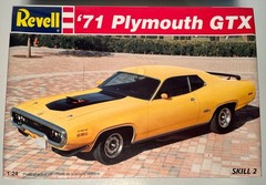 Revell ’71 Plymouth GTX 7608 1/24 Scale Plastic Model Kit Factory Sealed (B259)