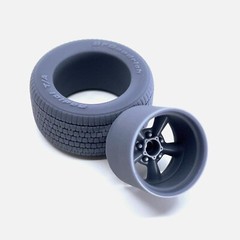 1/24 Resin 15 inch Torq Thrust D Wheels, BFGoodrich Radial T/A Tires, and Brakes