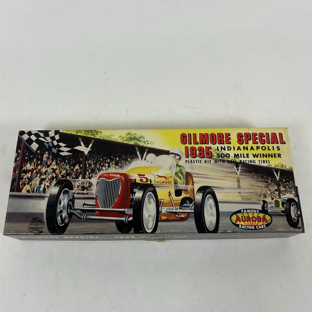 Aurora Vintage Kit No.524-.69 Famous Race Cars 1935 Gilmore Special Mint In Box