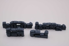 1/72 Diorama Resin Sandbag Wall Fortifications Bunker Military Scene Props Model