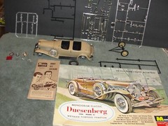 Vintage 1963 Monogram 34 Duesenberg Model SJ Weyman Torpedo Phaeton.