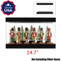 US Big Acrylic Display Box Perspex Case 14.7″ L Plastic Dustproof Self-Install