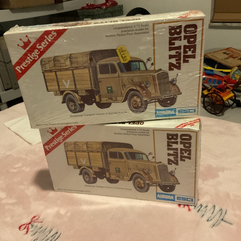 Opel Blitz-(-1977-)Model Kit 1:72-ESCI Aurora Prestige-FACTORY SEALED lot of Two