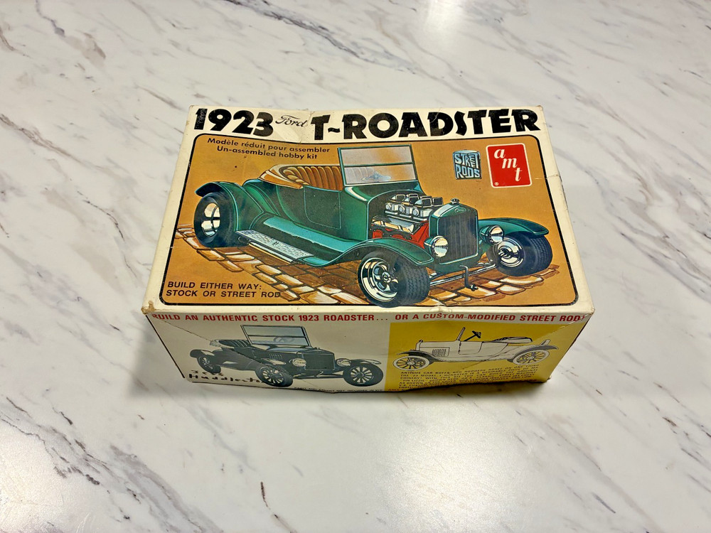 Vintage 1973 AMT Street Rods #T126 1923 Ford T-Roadster Model Kit In Box Rat Rod