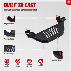 FieryRed Side Steps for Ford Bronco 2024 2023 2022 2021 2/4Door with OEM Rock